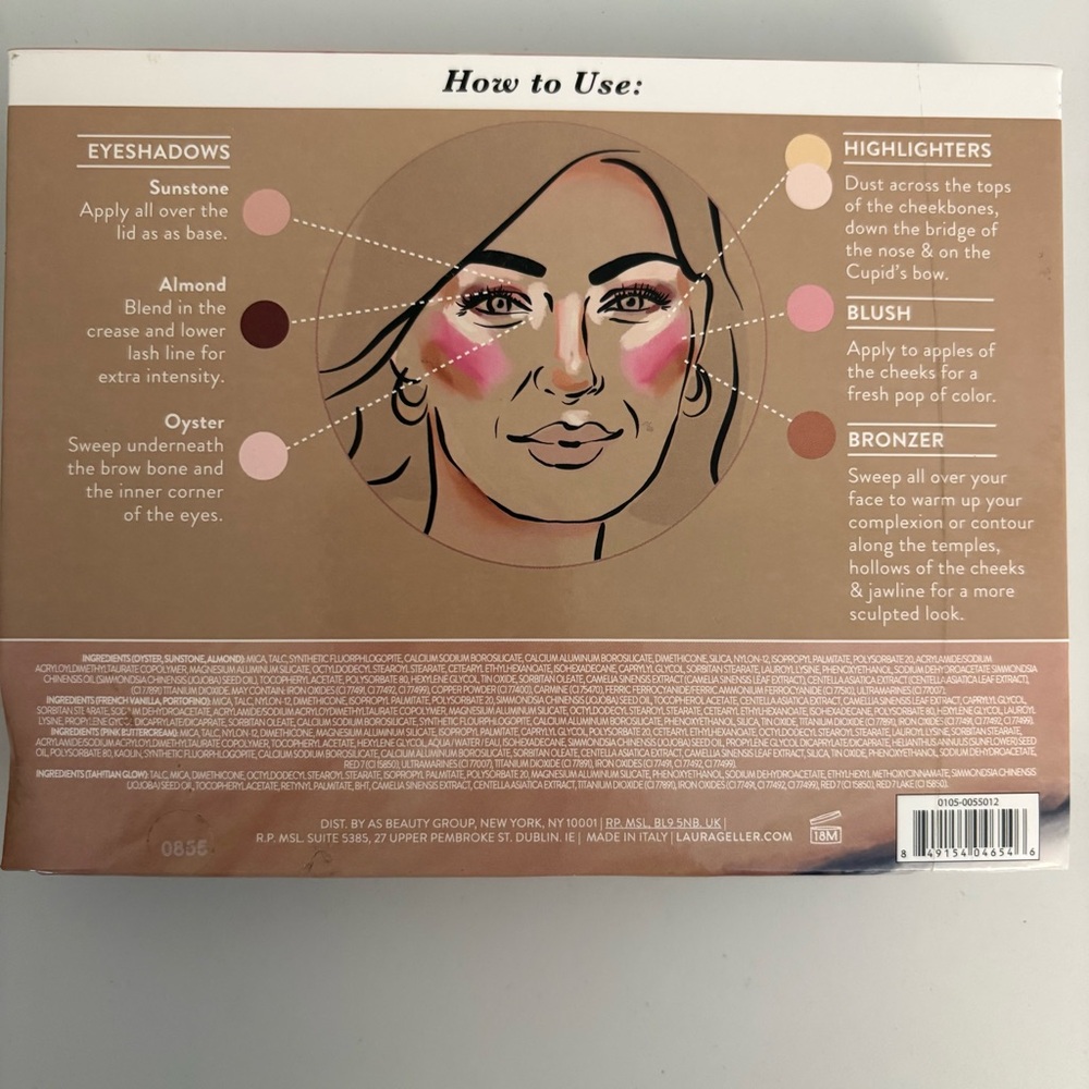 Laura Geller Baked Full Face Pallette Make Up & Belle Beauty Foundation Brush - Picture 3 of 9
